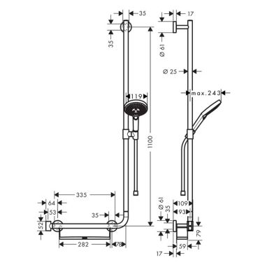 HANSGROHE Душевой гарнитур Raindance Select S (26326400)
