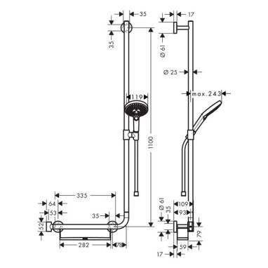 HANSGROHE Душевой гарнитур Raindance Select S (26327400)