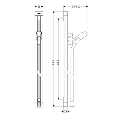 HANSGROHE Душевой гарнитур Raindance (27636000)