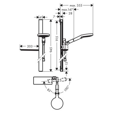 HANSGROHE Душевой гарнитур Raindance Select S (27648400)