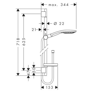 HANSGROHE Душевой гарнитур Raindance Select S (27802400)
