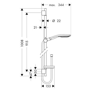 HANSGROHE Душевой гарнитур Raindance Select S (27803000)