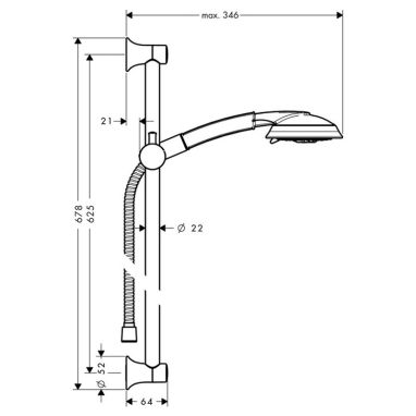HANSGROHE Душевой гарнитур Raindance Classic (27843000)
