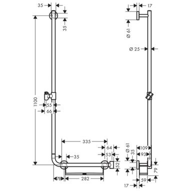 HANSGROHE Душевой гарнитур Unica (26403400)