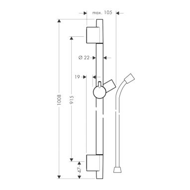 HANSGROHE Душевой гарнитур Unica (28631000)