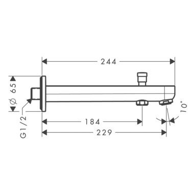 HANSGROHE Излив для смесителя L-228 мм Metris S (31416000)