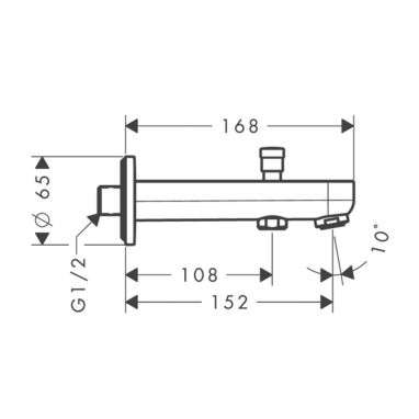 HANSGROHE Излив для смесителя L-152 мм Metris S (31417000)