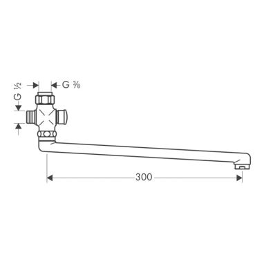 HANSGROHE Излив для смесителя L-300 мм (14495000)