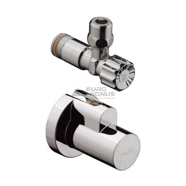 HANSGROHE Кран угловой с декоративной накладкой 1/2"x3/8" (13954000)
