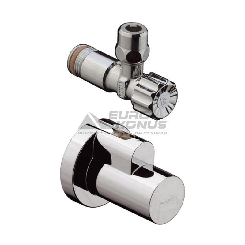 HANSGROHE Кран угловой с декоративной накладкой 1/2"x3/8" (13954000)