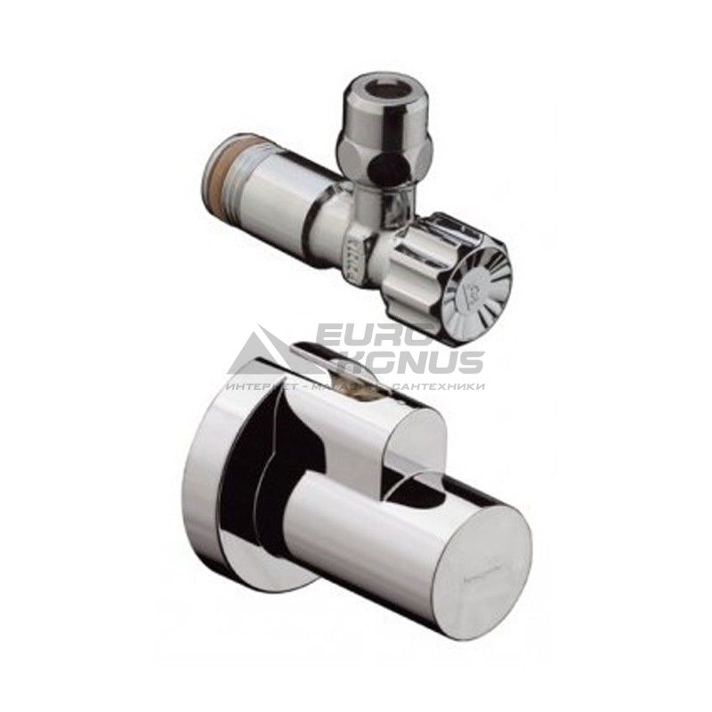 HANSGROHE Кран угловой с декоративной накладкой 1/2"x3/8" (13954820)