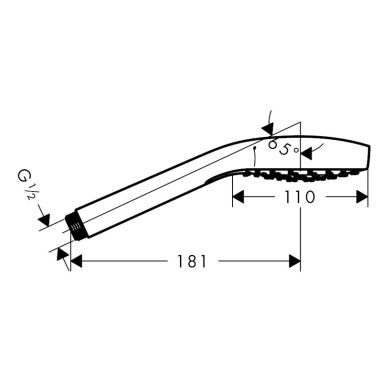 HANSGROHE Лейка для душа 1-режимная Croma Select S (26806400)