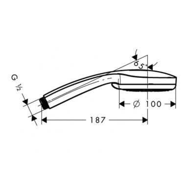HANSGROHE Лейка для душа 3-режимная Croma 100 (28536450)