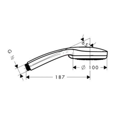 HANSGROHE Лейка для душа 3-режимная Croma 100 (28536460)