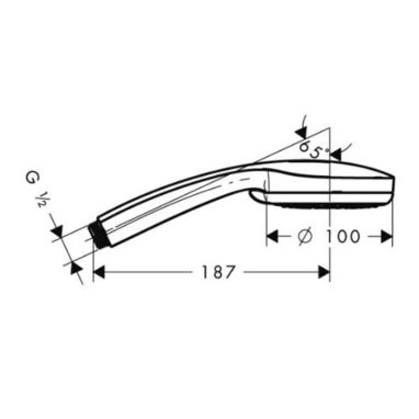 HANSGROHE Лейка для душа 3-режимная Croma 100 (28536710)