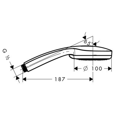 HANSGROHE Лейка для душа 3-режимная Croma 100 (28538000)