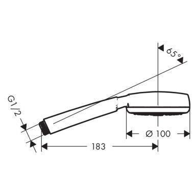 HANSGROHE Лейка для душа 1-режимная Crometta 100 (26825400)
