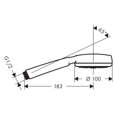 HANSGROHE Лейка для душа 1-режимная Crometta 100 (26828400)