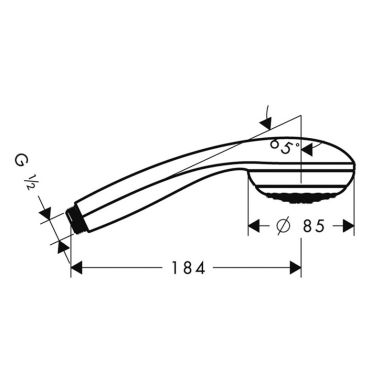 HANSGROHE Лейка для душа 1-режимная Crometta 85 (28561000)