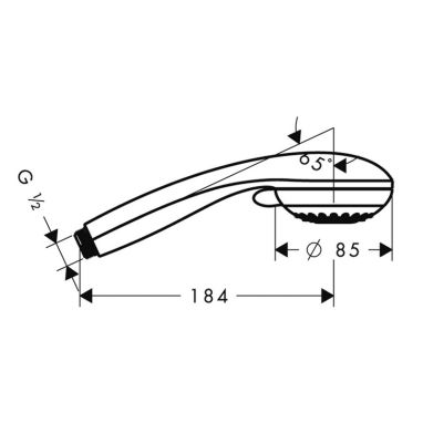 HANSGROHE Лейка для душа 2-режимная Crometta 85 (28562000)