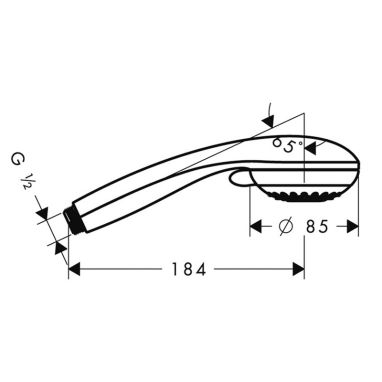 HANSGROHE Лейка для душа 3-режимная Crometta 85 (28563000)