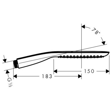 HANSGROHE Лейка для душа 1-режимная PuraVida 1jet (28558400)