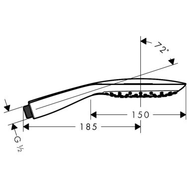 HANSGROHE Лейка для душа 3-режимная Raindance Select E 3jet (26550400)