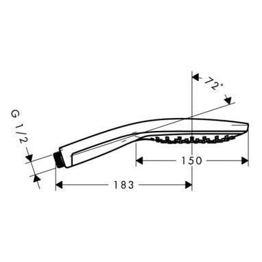 HANSGROHE Лейка для душа 3-режимная Raindance Select S 3jet (28588000)