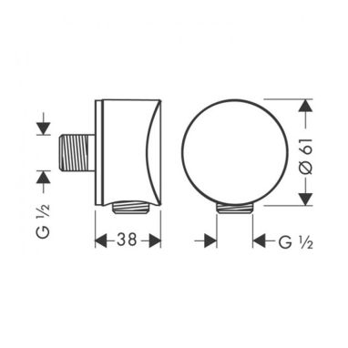 HANSGROHE Подключение душевого шланга Fixfit (26453000)