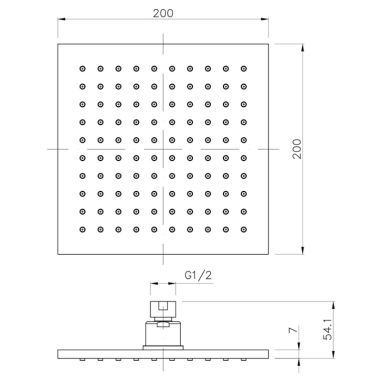 IMPRESE Лейка для верхнего душа (SQ200B)