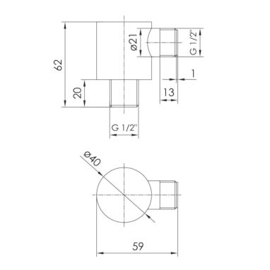 IMPRESE Подключение душевого шланга BRENTA (ZMK081906700)