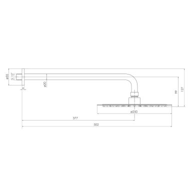 IMPRESE Верхний душ с кронштейном BRENTA никель (ZMK081906101)