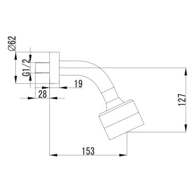 IMPRESE Верхний душ с кронштейном Krinice (VR-15110(S))
