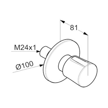 KLUDI Переключатель на 3 зоны скрытый Balance (528460575)