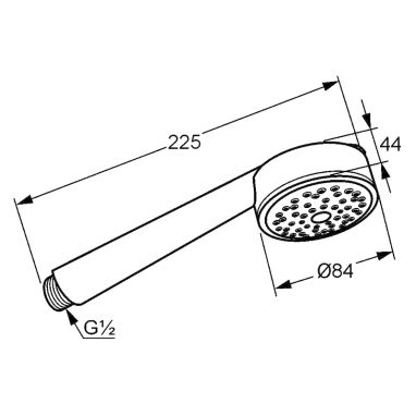 KLUDI Лейка для душа 1-режимная Zenta 1S (6060005-00)