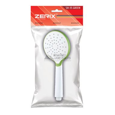 ZERIX Лейка для душа 1-режимная SH-35 Green (ZX2887)