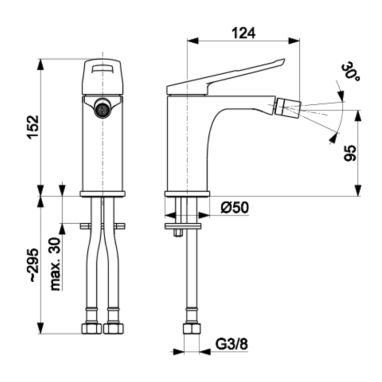 ARMATURA Смеситель для биде однорычажный Amazonit 4627-015-00