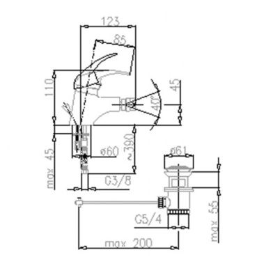 ARMATURA Смеситель для биде однорычажный Nefryt Satin 507-015-04