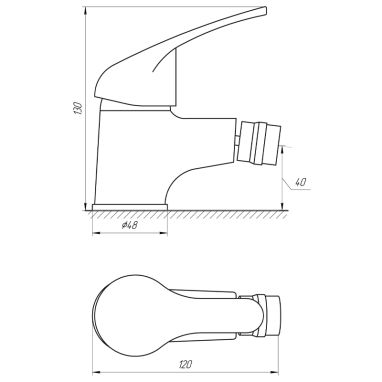 GLOBUS LUX Смеситель для биде однорычажный Solly GLSO-0106