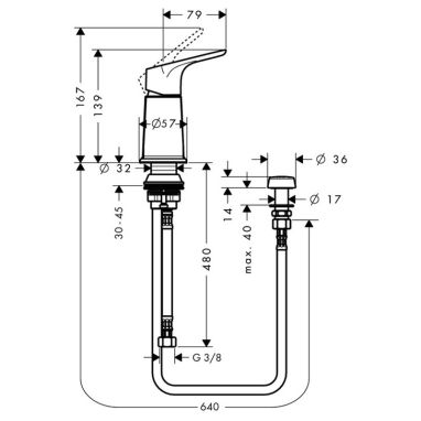 HANSGROHE Смеситель для биде однорычажный скрытого монтажа Focus (31629000)