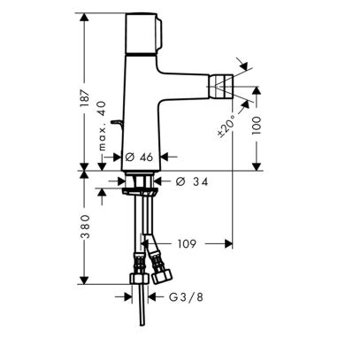 HANSGROHE Смеситель для биде однорычажный Talis Select S (72202000)