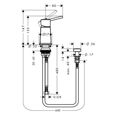 HANSGROHE Смеситель для биде однорычажный скрытого монтажа Talis (32246000)