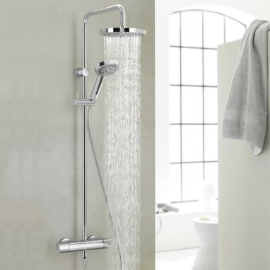 KLUDI Душевая система термостатическая настенная A-Qa Dual Shower System (6619505-00)