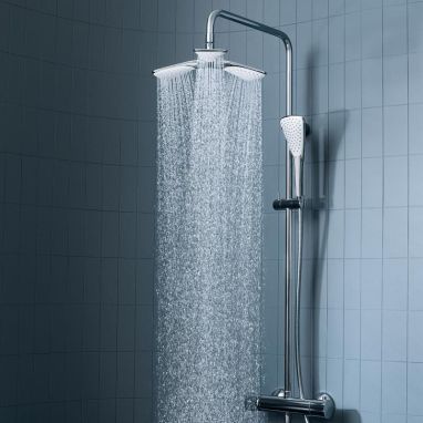 KLUDI Душевая система термостатическая настенная Fizz Dual Shower System (6709505-00)