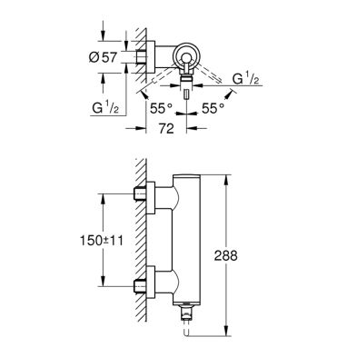 GROHE Смеситель для душа однорычажный ATRIO NEW хром (32650003)