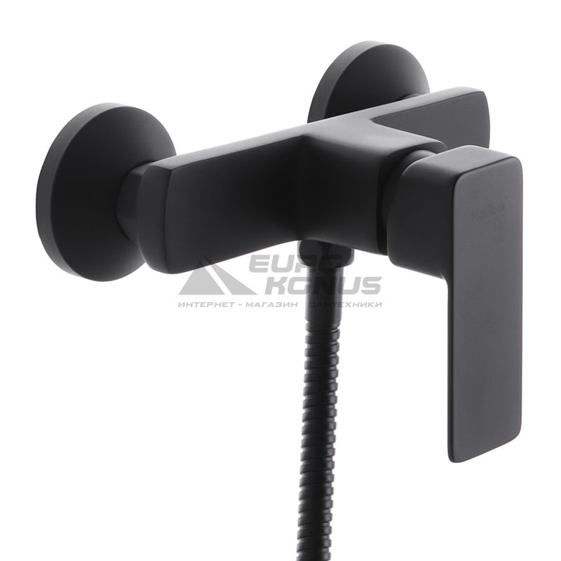 HAIBA Смеситель для душа однорычажный Kubus 003 Black (HB3930)