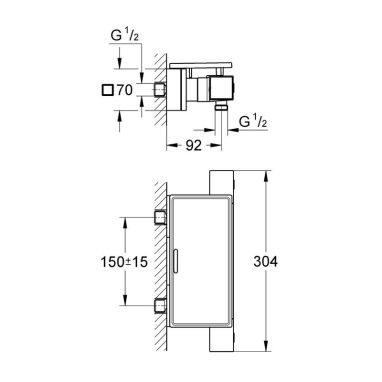 GROHE Смеситель термостатический для душа GROHTHERM CUBE (34491000)