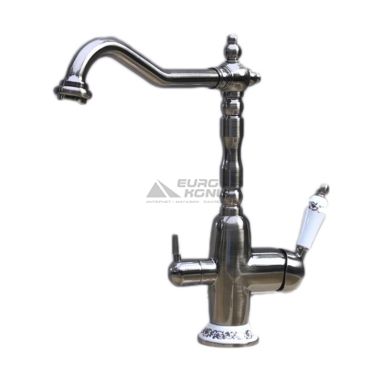 FABIANO Смеситель для кухни на две воды двухрычажный FKM 31.4 Inox-Antique (8231.403.0328)