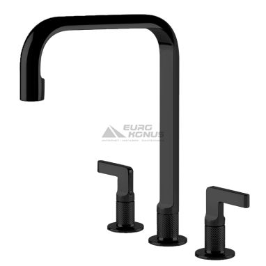 GESSI Смеситель для кухни двухвентильный скрытого монтажа Inciso черный (58701-706)
