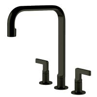GESSI Смеситель для кухни двухвентильный скрытого монтажа Inciso черный брашированный (58701-707)